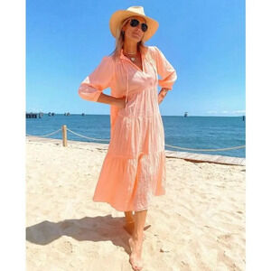 Honorine Long Giselle Dress Creamsicle Size S